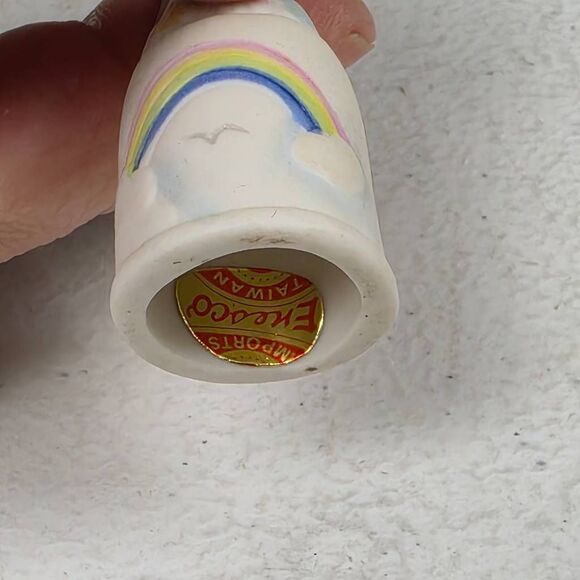 Enesco Taiwan Mini Ceramic Unicorn Rainbow Figurine - Picture 3 of 5